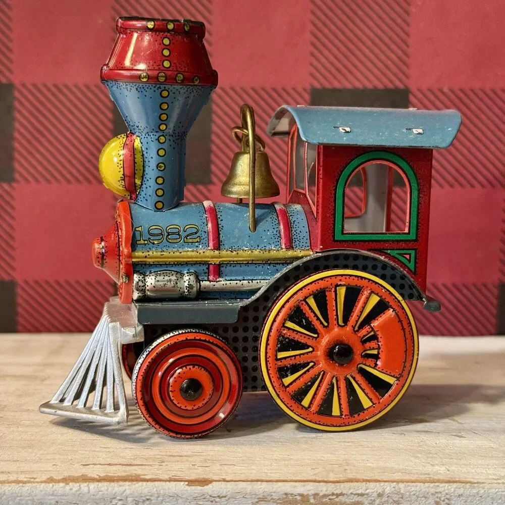 1982 Hallmark Tin Locomotive Train #1 Vintage Christmas Keepsake Ornament